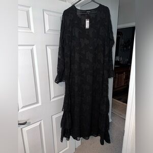 Boohoo Black Long Sleeve Dress